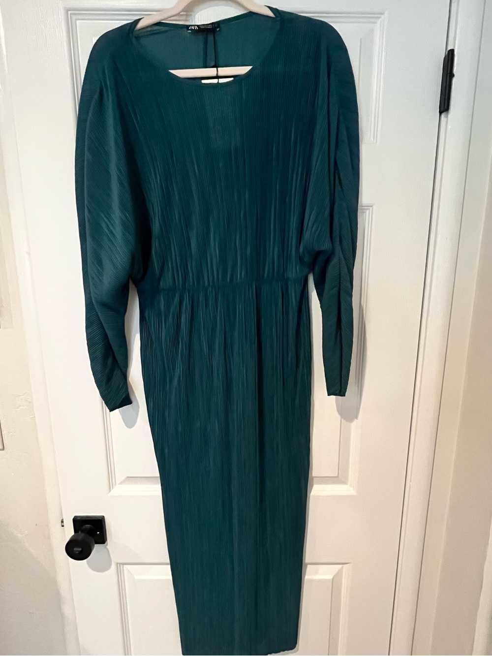 NWT Zara Blue Green Midi Dress
